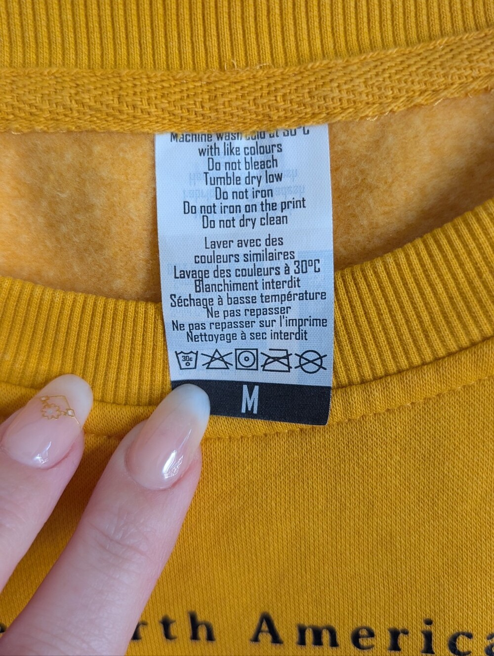 Black Maple House Hippo Sweatshirt, Golden Yellow Heritage Minute, Size M - Picture 3 of 8
